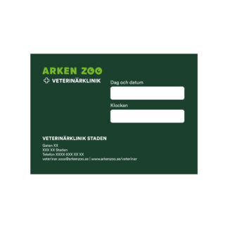 Arken Zoo Veterinärklinik Besökskort 250-pack