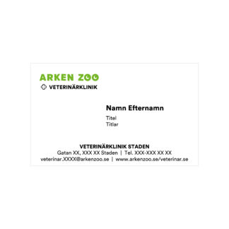 Arken Zoo Veterinärklinik Visitkort m. namn 250-pack